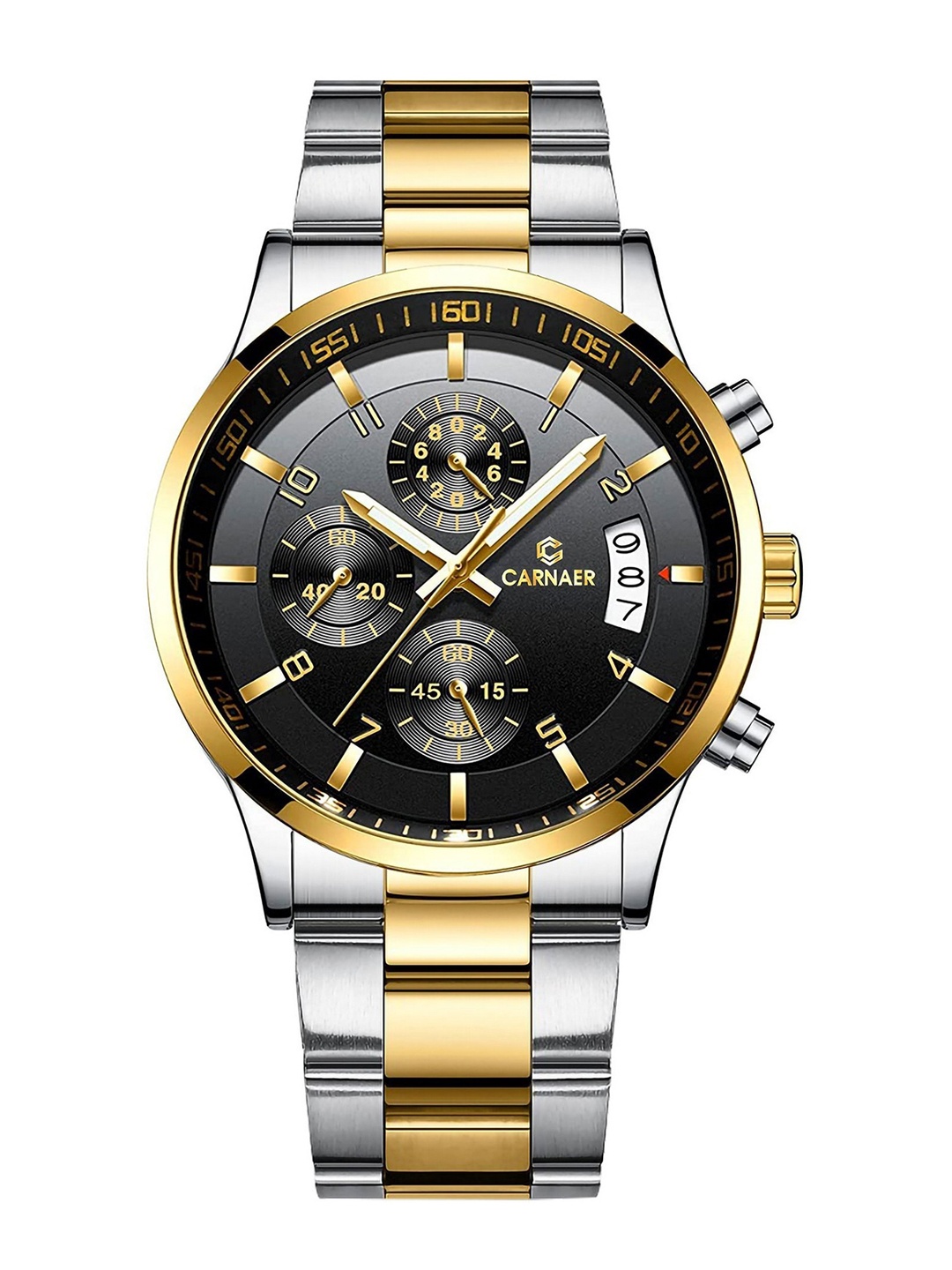 Carnaer Dial & Stainless Steel Bracelet Style Straps Analogue Watch CN4110-4-Slvr-Gld-Blk, Black
Carnaer Dial & Stainless Steel Bracelet Style Straps Analogue Watch CN4110-4-Slvr-Gld-Blk, Black