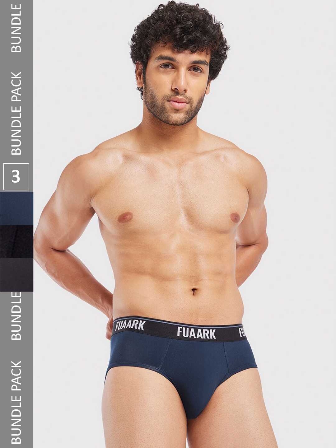 FUAARK Pack Of 3 Ultra Soft Anti microbial Modal Basic Briefs FUSMBrP3-Black2-Blue-S, Navy blue
FUAARK Pack Of 3 Ultra Soft Anti microbial Modal Basic Briefs FUSMBrP3-Black2-Blue-S, Navy blue