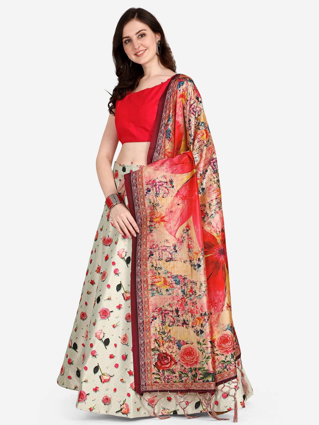 Kaizen TEXO FAB Printed Semi-Stitched Lehenga & Unstitched Blouse With Dupatta, Orange
Kaizen TEXO FAB Printed Semi-Stitched Lehenga & Unstitched Blouse With Dupatta, Orange