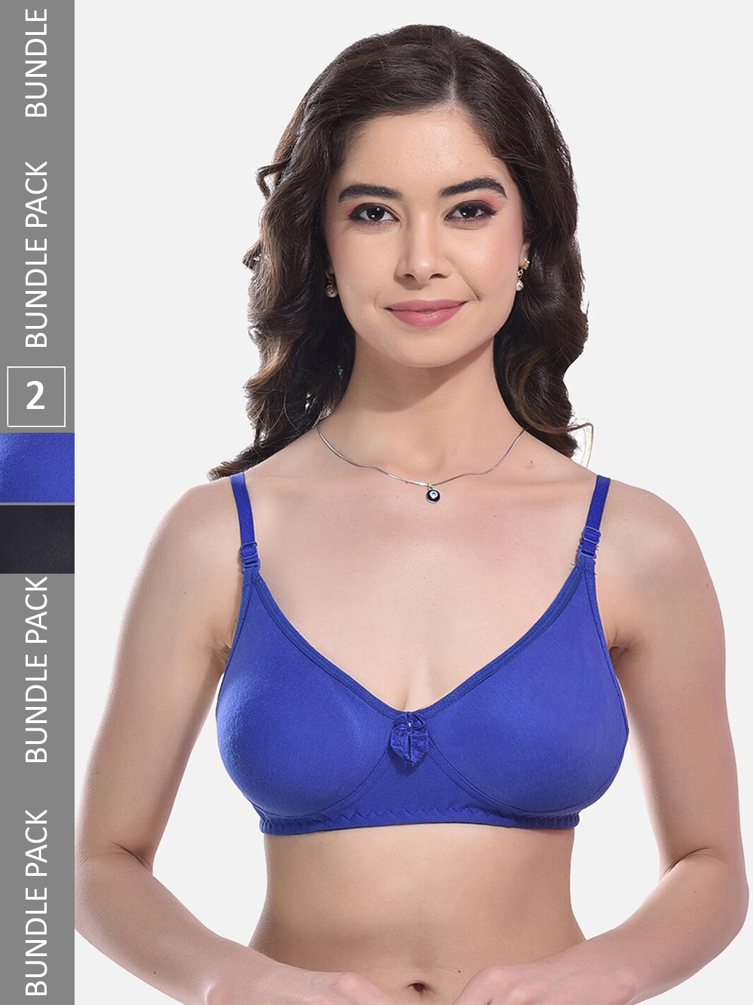 FIMS Pack Of 2 Non Padded Full Coverage Super Support Everyday Bras With All Day Comfort, Blue
FIMS Pack Of 2 Non Padded Full Coverage Super Support Everyday Bras With All Day Comfort, Blue