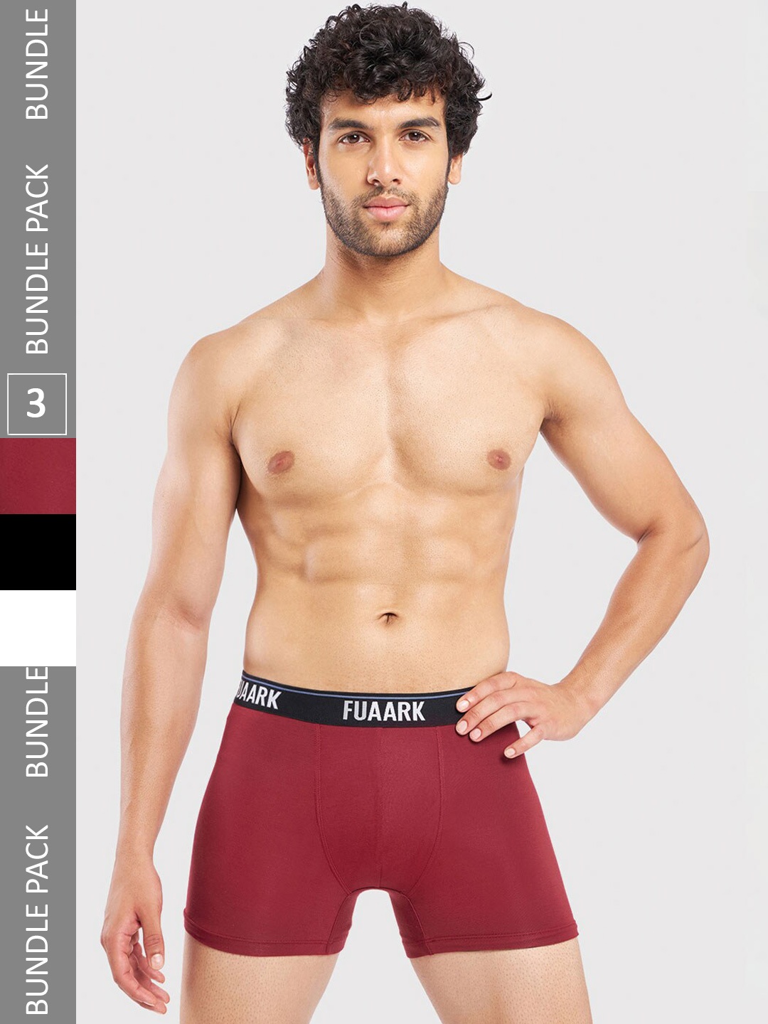 FUAARK Men Pack Of 3 Ultra Soft Trunks FUSMTrP3-Black-White-Maroon-S-Black-White-Maroon
FUAARK Men Pack Of 3 Ultra Soft Trunks FUSMTrP3-Black-White-Maroon-S-Black-White-Maroon