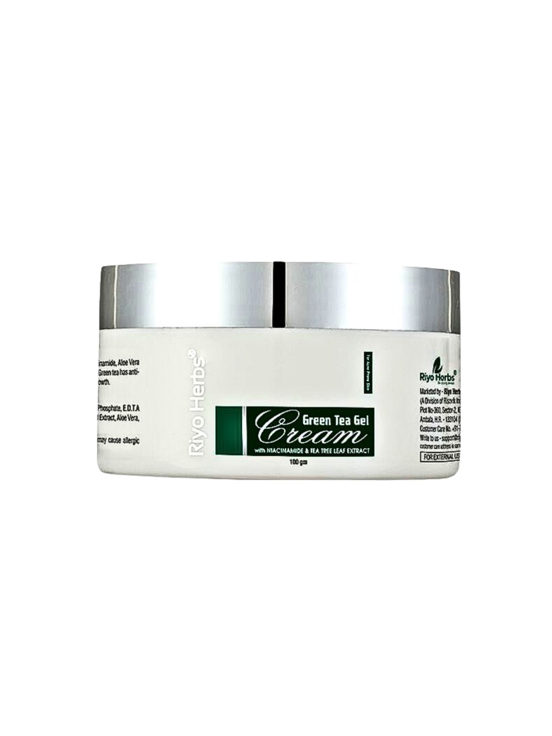 Riyo Herbs Green Tea Gel Cream with Niacinamide & Tea Tree Leaf Extract - 100 g, White
Riyo Herbs Green Tea Gel Cream with Niacinamide & Tea Tree Leaf Extract - 100 g, White