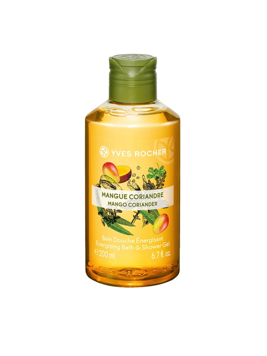 YVES ROCHER Sustainable Unisex Mango Coriander Energizing Bath & Shower Gel 200 ml, Orange
YVES ROCHER Sustainable Unisex Mango Coriander Energizing Bath & Shower Gel 200 ml, Orange