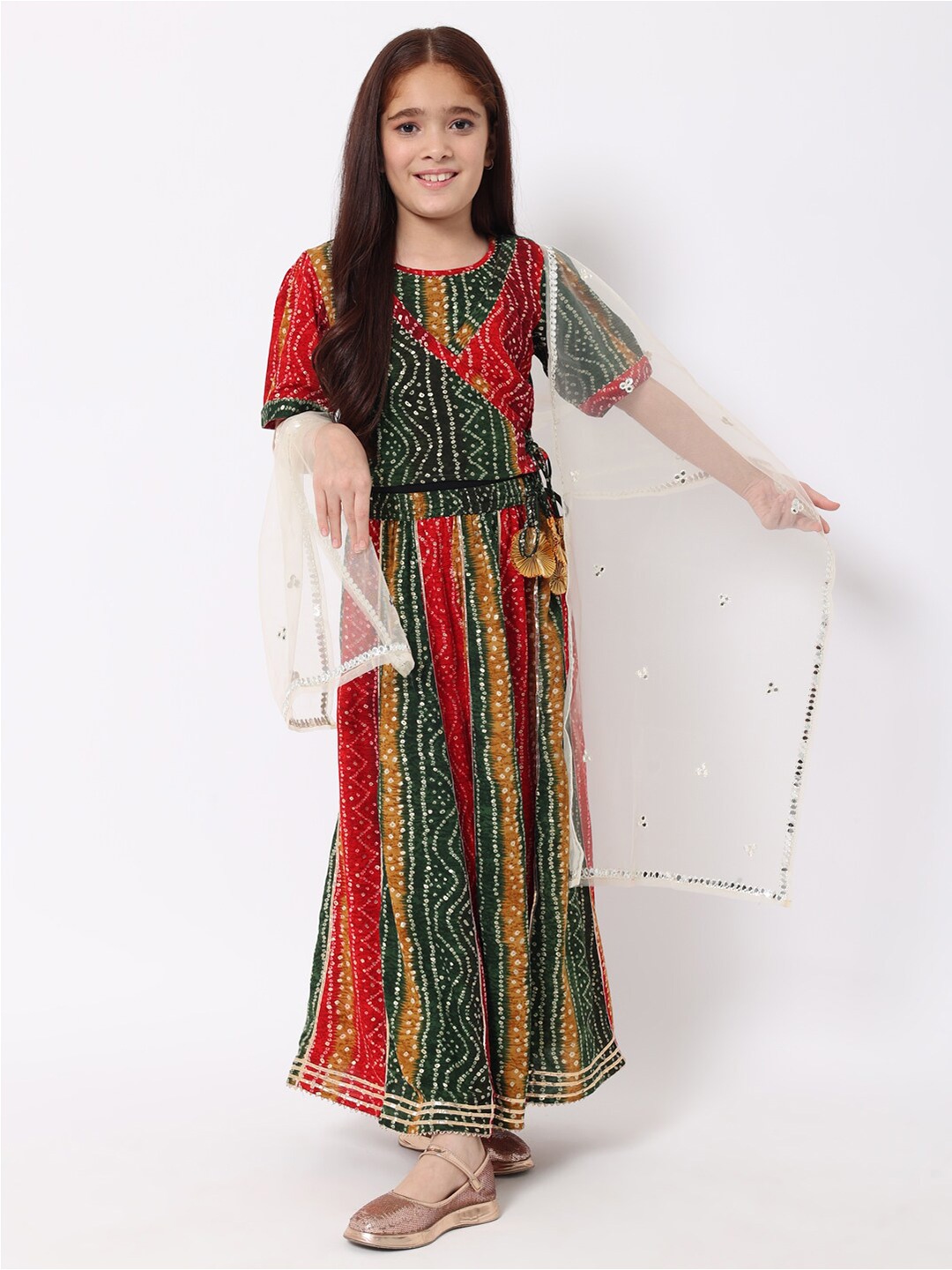 Readiprint Fashions Girls Printed Ready to Wear Lehenga & Blouse With Dupatta, Green
Readiprint Fashions Girls Printed Ready to Wear Lehenga & Blouse With Dupatta, Green