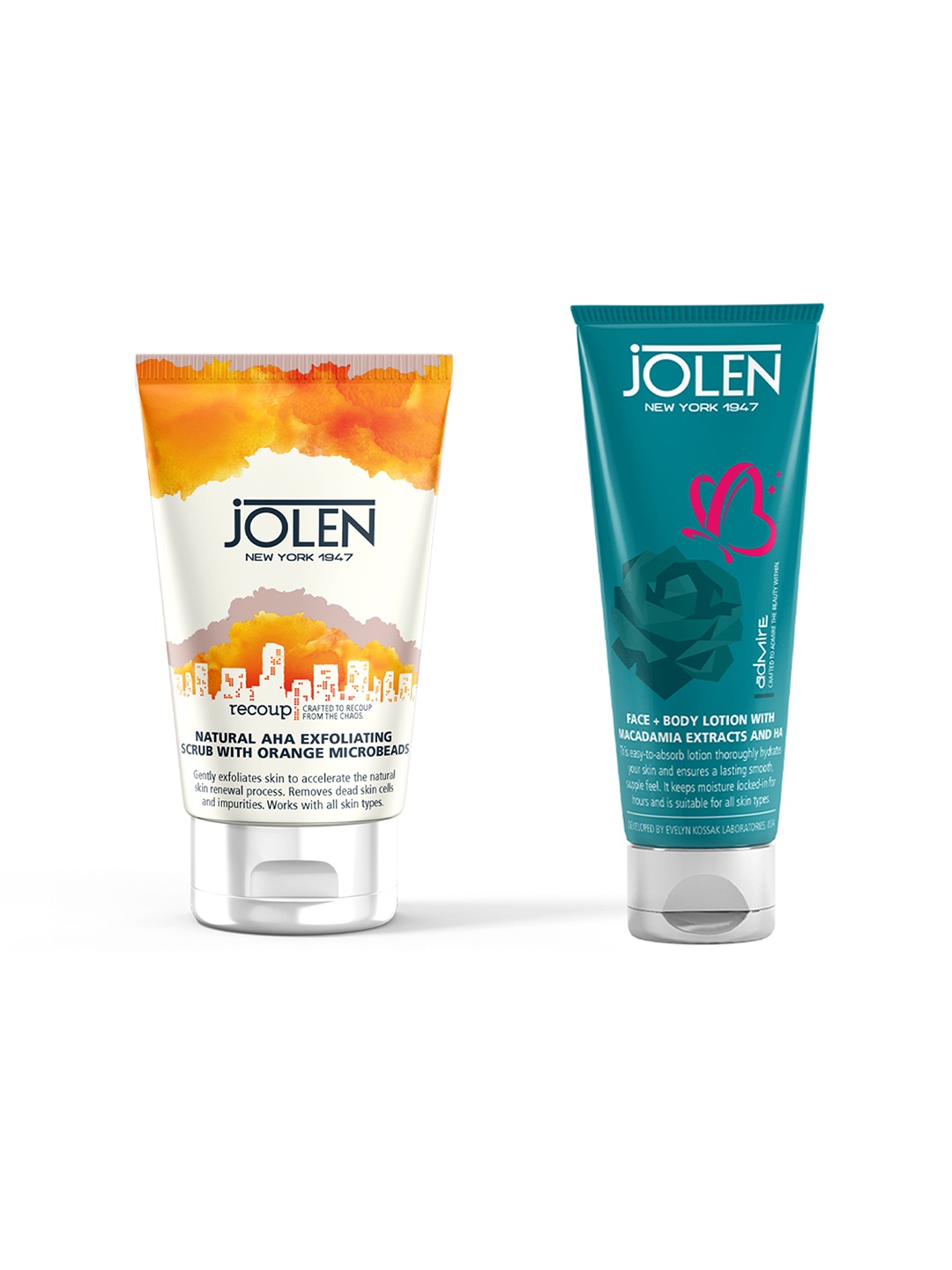 Jolen New York Set of Natural AHA Exfoliating Scrub & Face & Body Lotion - 280 ml, Orange
Jolen New York Set of Natural AHA Exfoliating Scrub & Face & Body Lotion - 280 ml, Orange