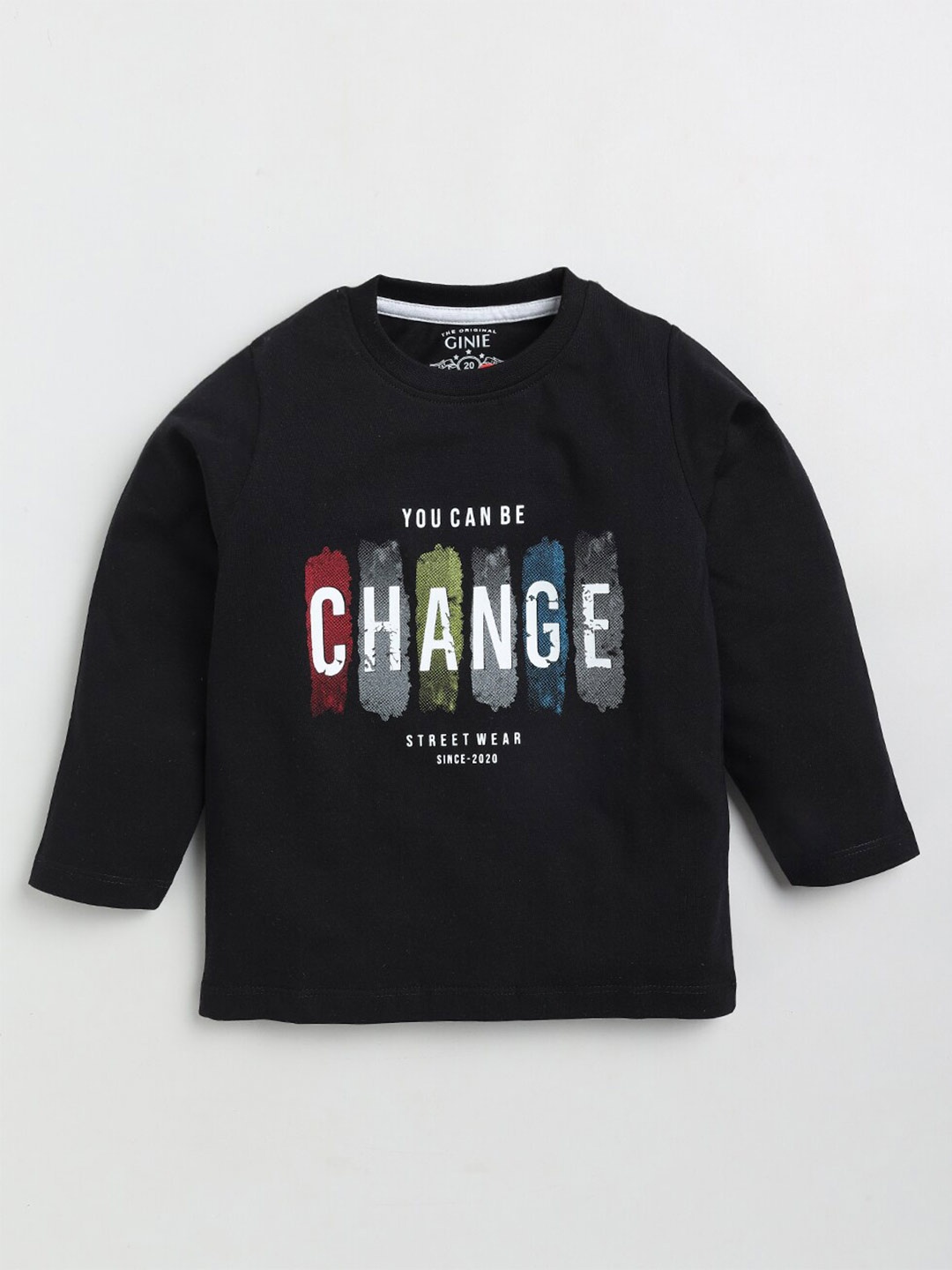 Ginie Boys Typography Printed Round Neck Drop-Shoulder Cotton Oversized T-shirt, Black
Ginie Boys Typography Printed Round Neck Drop-Shoulder Cotton Oversized T-shirt, Black