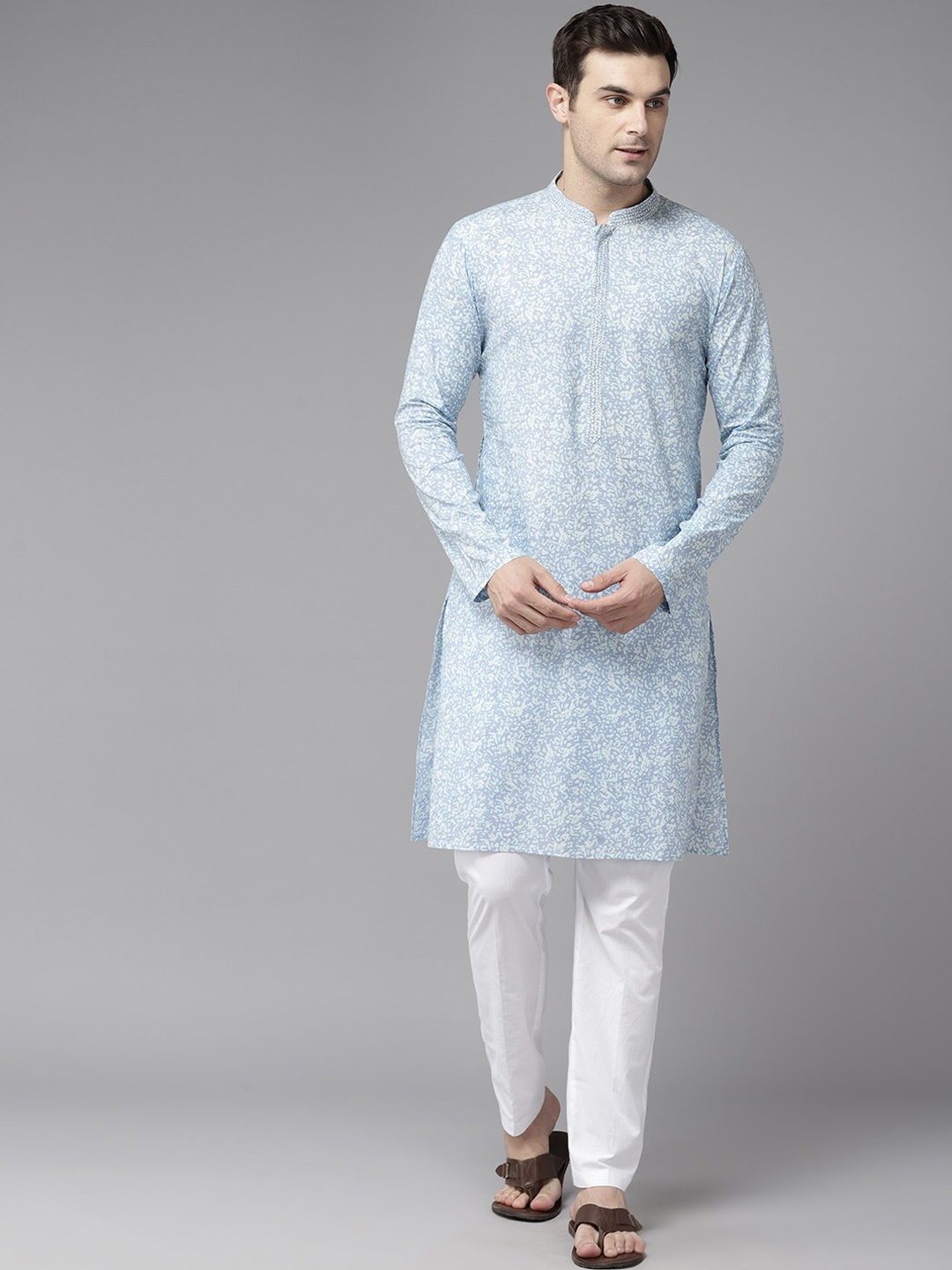 See Designs Abstract Printed Mandarin Collar Thread Work Straight Cotton Kurta, Blue
See Designs Abstract Printed Mandarin Collar Thread Work Straight Cotton Kurta, Blue