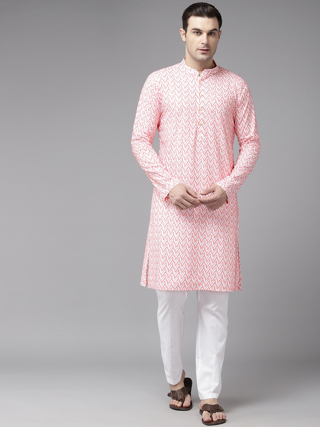 See Designs Ethnic Motifs Embroidered Mandarin Collar Straight Cotton Kurta, White
See Designs Ethnic Motifs Embroidered Mandarin Collar Straight Cotton Kurta, White