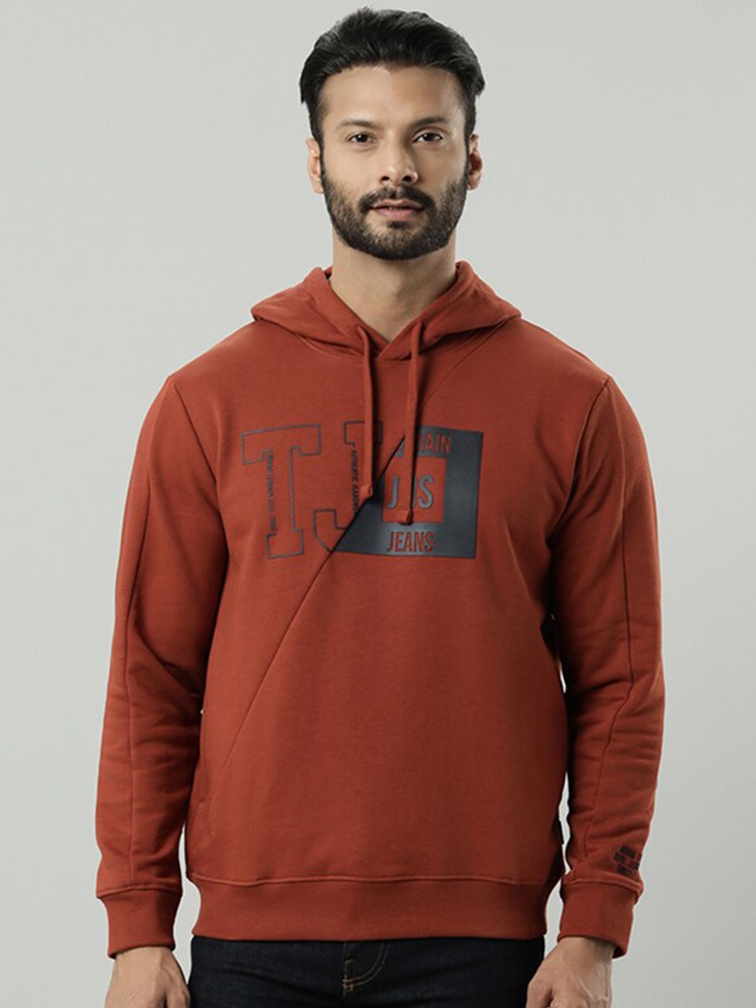 Indian Terrain Hood Neck Typography Printed Hooded Cotton Sweatshirt, Brown
Indian Terrain Hood Neck Typography Printed Hooded Cotton Sweatshirt, Brown