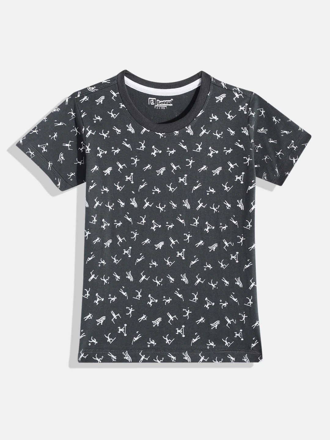Eteenz Boys Printed Pure Cotton T-shirt, Charcoal
Eteenz Boys Printed Pure Cotton T-shirt, Charcoal