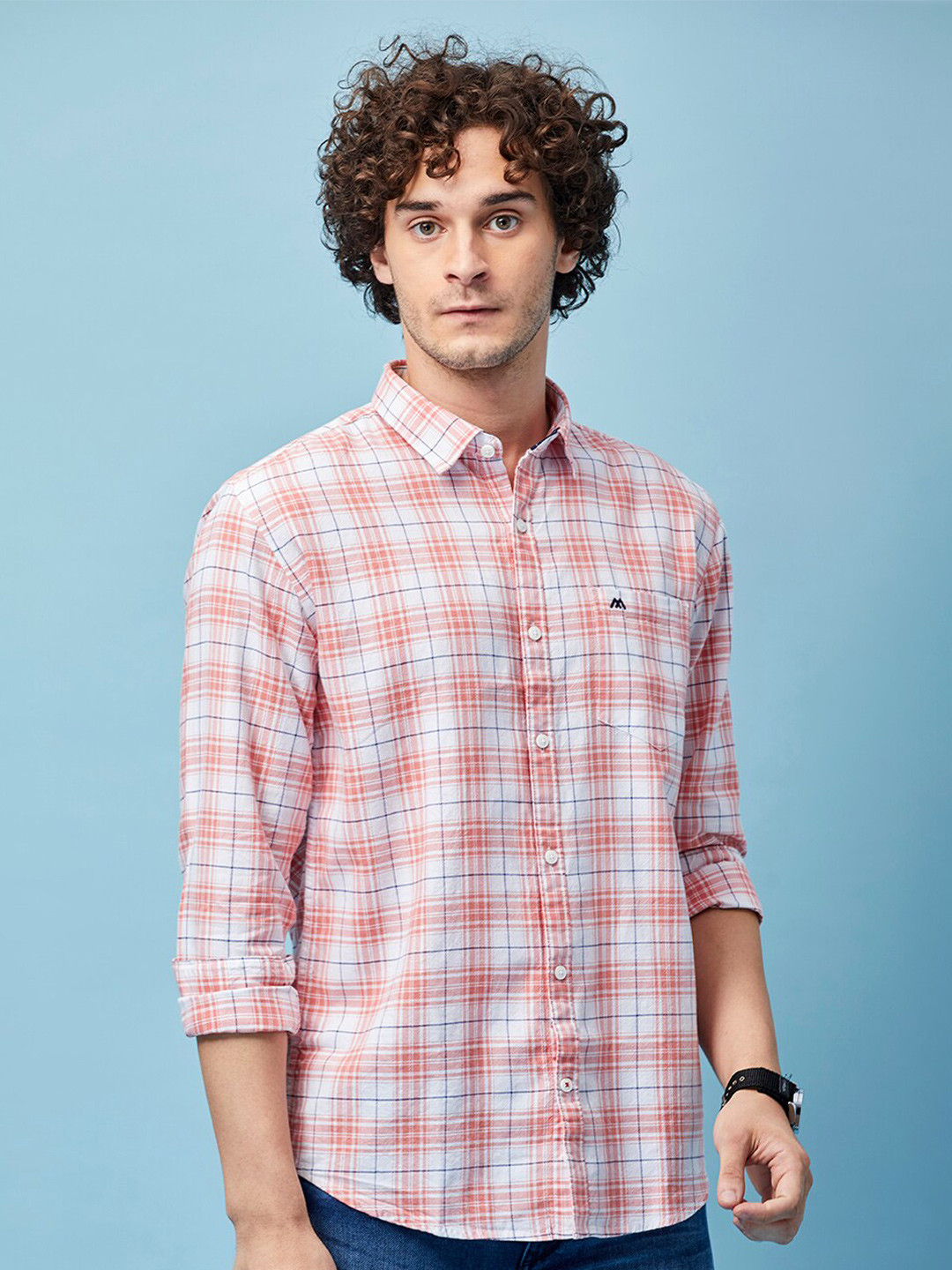 MOZZO Classic Slim Fit Tartan Checked Cotton Casual Shirt, Orange
MOZZO Classic Slim Fit Tartan Checked Cotton Casual Shirt, Orange