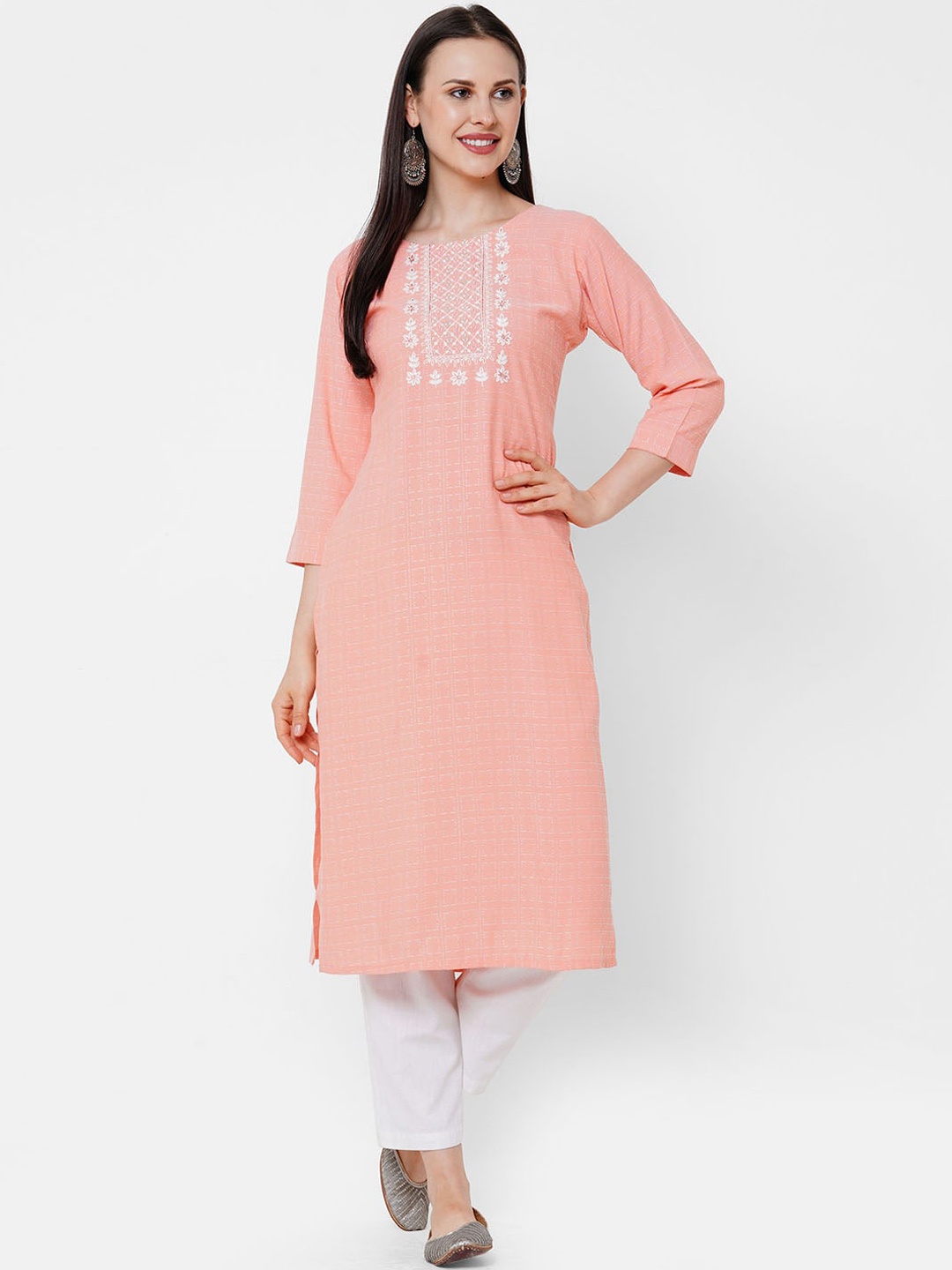 PRESENT CREATION Ethnic Motifs Printed Embroidered Pure Cotton Kurta & Trousers, Orange
PRESENT CREATION Ethnic Motifs Printed Embroidered Pure Cotton Kurta & Trousers, Orange