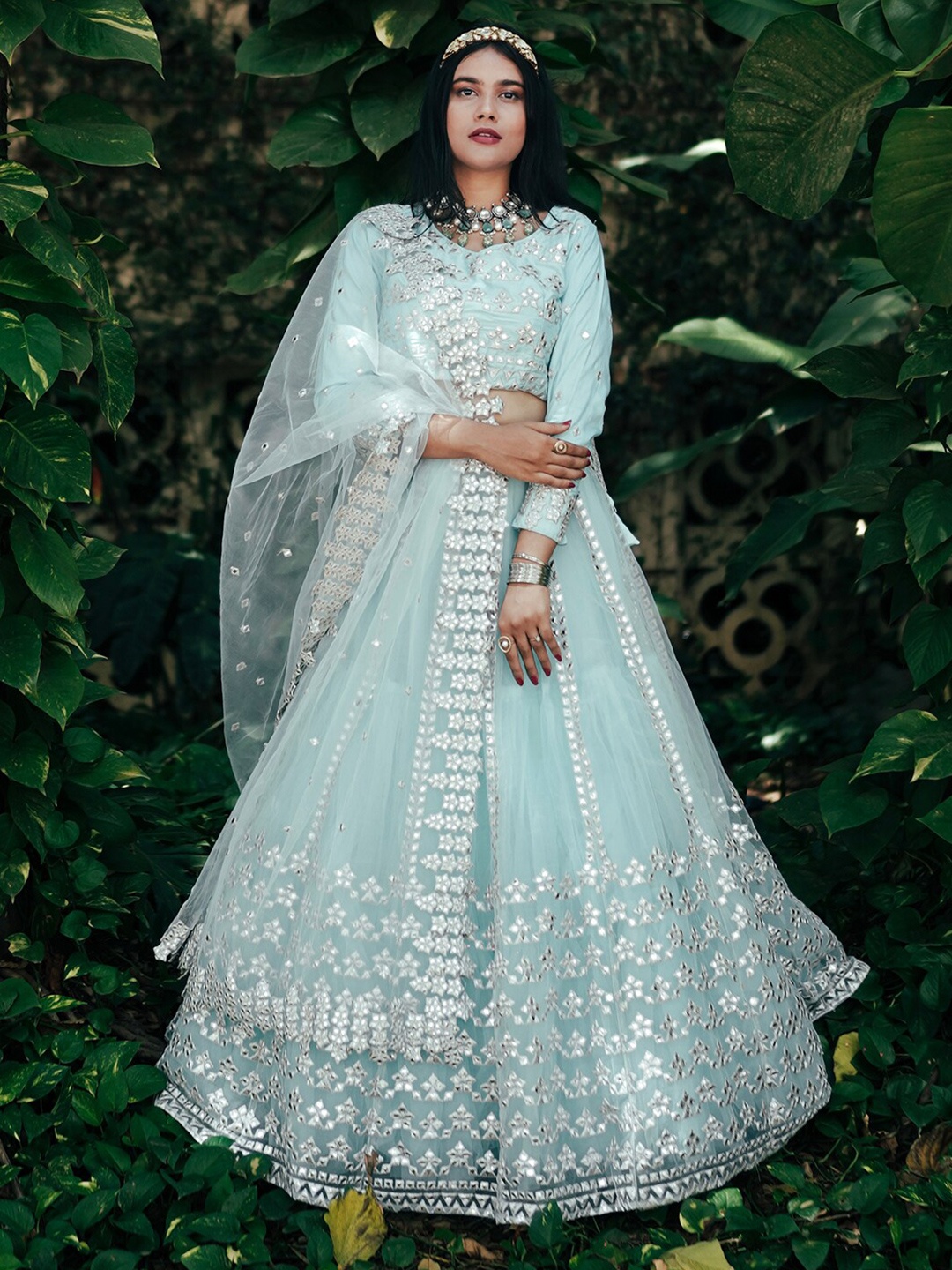 Zeel Clothing Embellished Mirror Work Semi-Stitched Lehenga & Un-stitched Blouse & Dupatta, Blue
Zeel Clothing Embellished Mirror Work Semi-Stitched Lehenga & Un-stitched Blouse & Dupatta, Blue