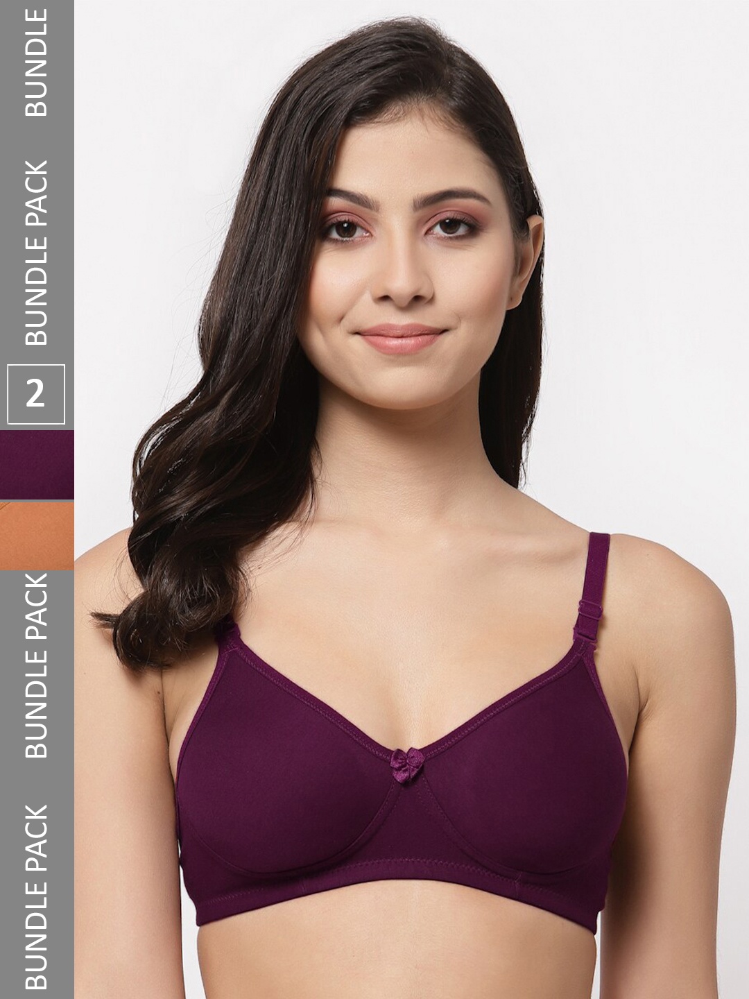 Docare Pack of 2 Full Coverage Lightly Padded Cotton T-Shirt Bras With All Day Comfort, Purple
Docare Pack of 2 Full Coverage Lightly Padded Cotton T-Shirt Bras With All Day Comfort, Purple