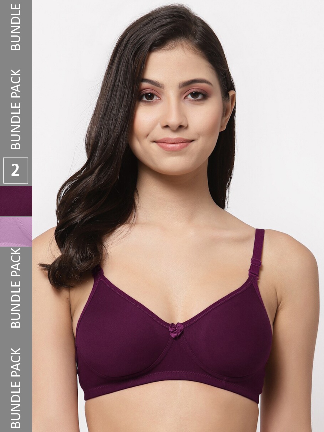 Docare Pack of 2 Full Coverage Lightly Padded Cotton T-Shirt Bras With All Day Comfort, Purple
Docare Pack of 2 Full Coverage Lightly Padded Cotton T-Shirt Bras With All Day Comfort, Purple