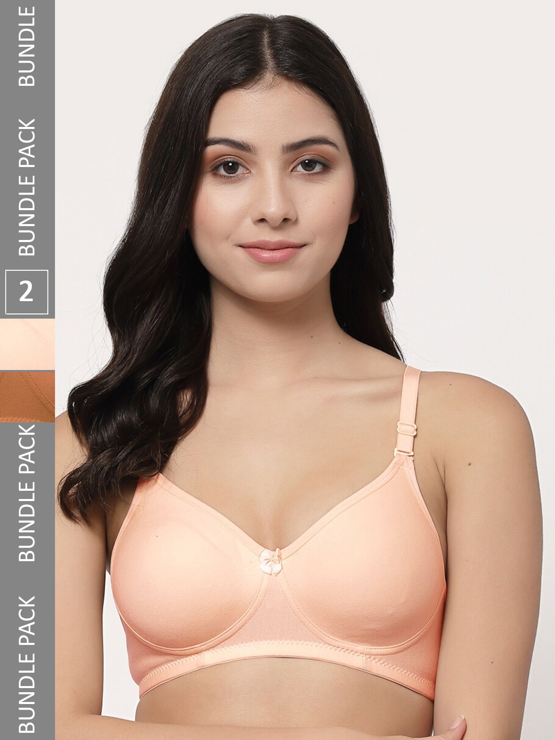 Docare Pack Of 2 Full Coverage Lightly Padded Cotton T-shirt Bra With All Day Comfort, Peach
Docare Pack Of 2 Full Coverage Lightly Padded Cotton T-shirt Bra With All Day Comfort, Peach