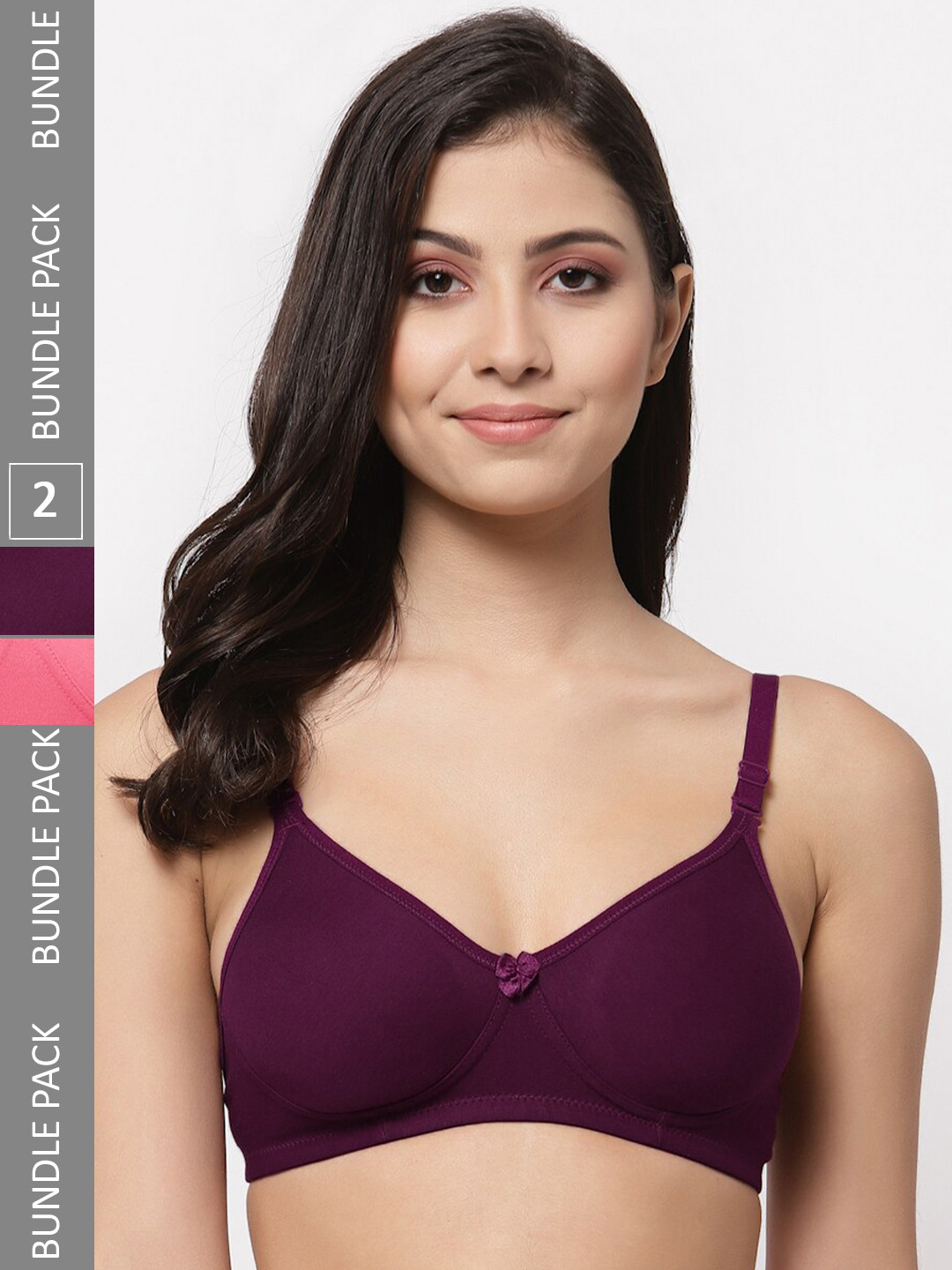 Docare Pack of 2 Full Coverage Lightly Padded Cotton T-Shirt Bras With All Day Comfort, Purple
Docare Pack of 2 Full Coverage Lightly Padded Cotton T-Shirt Bras With All Day Comfort, Purple