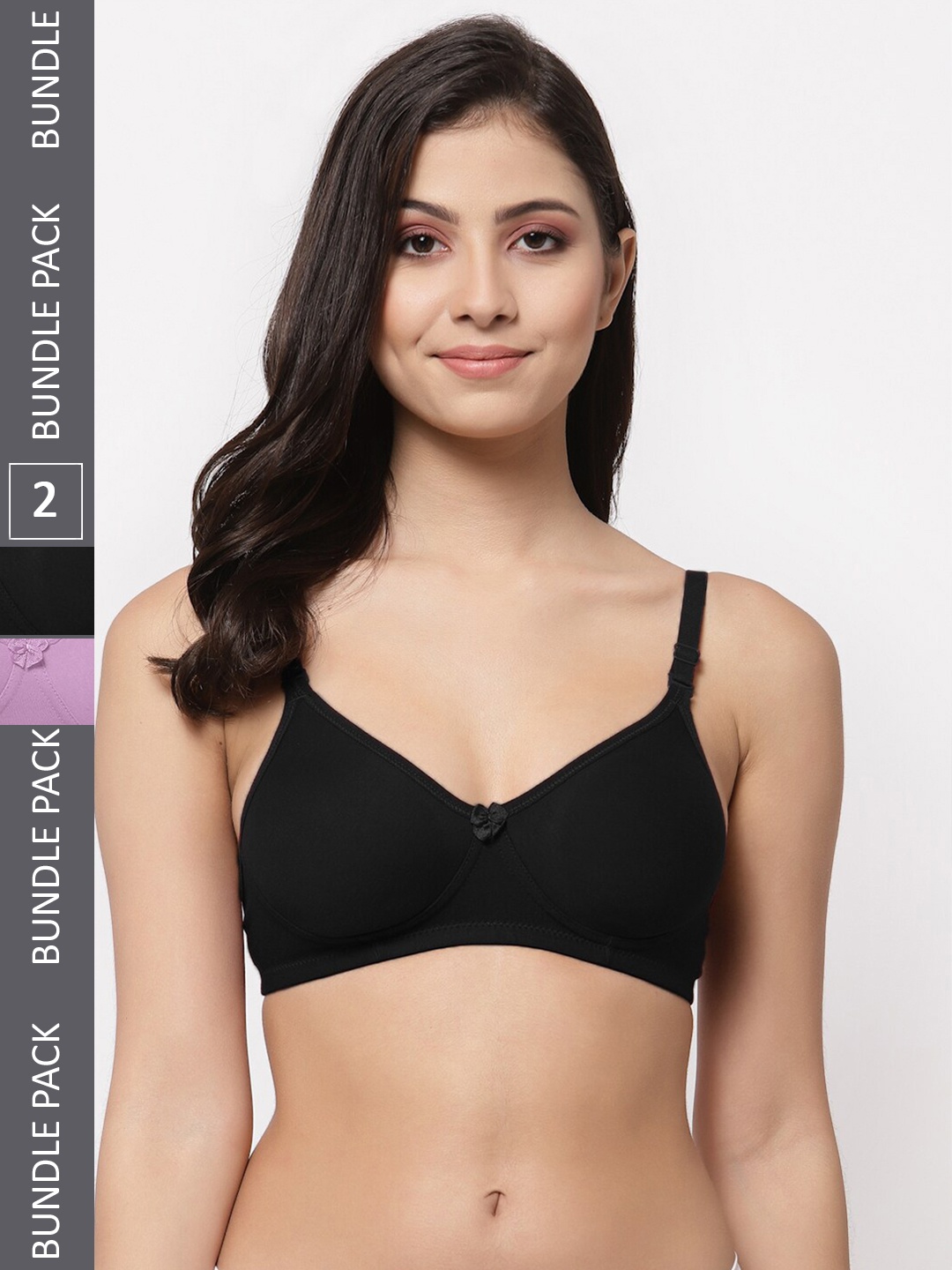 Docare Pack of 2 Full Coverage Lightly Padded Cotton T-Shirt Bras With All Day Comfort, Black
Docare Pack of 2 Full Coverage Lightly Padded Cotton T-Shirt Bras With All Day Comfort, Black