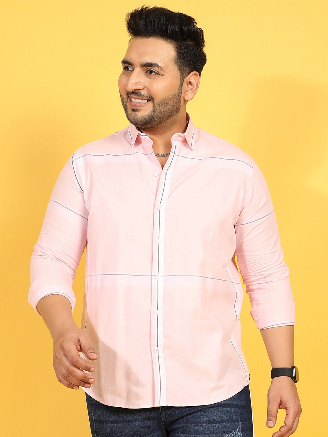 Instafab Plus Plus Size Classic Buffalo Checked Spread Collar Cotton Casual Shirt, Pink
Instafab Plus Plus Size Classic Buffalo Checked Spread Collar Cotton Casual Shirt, Pink