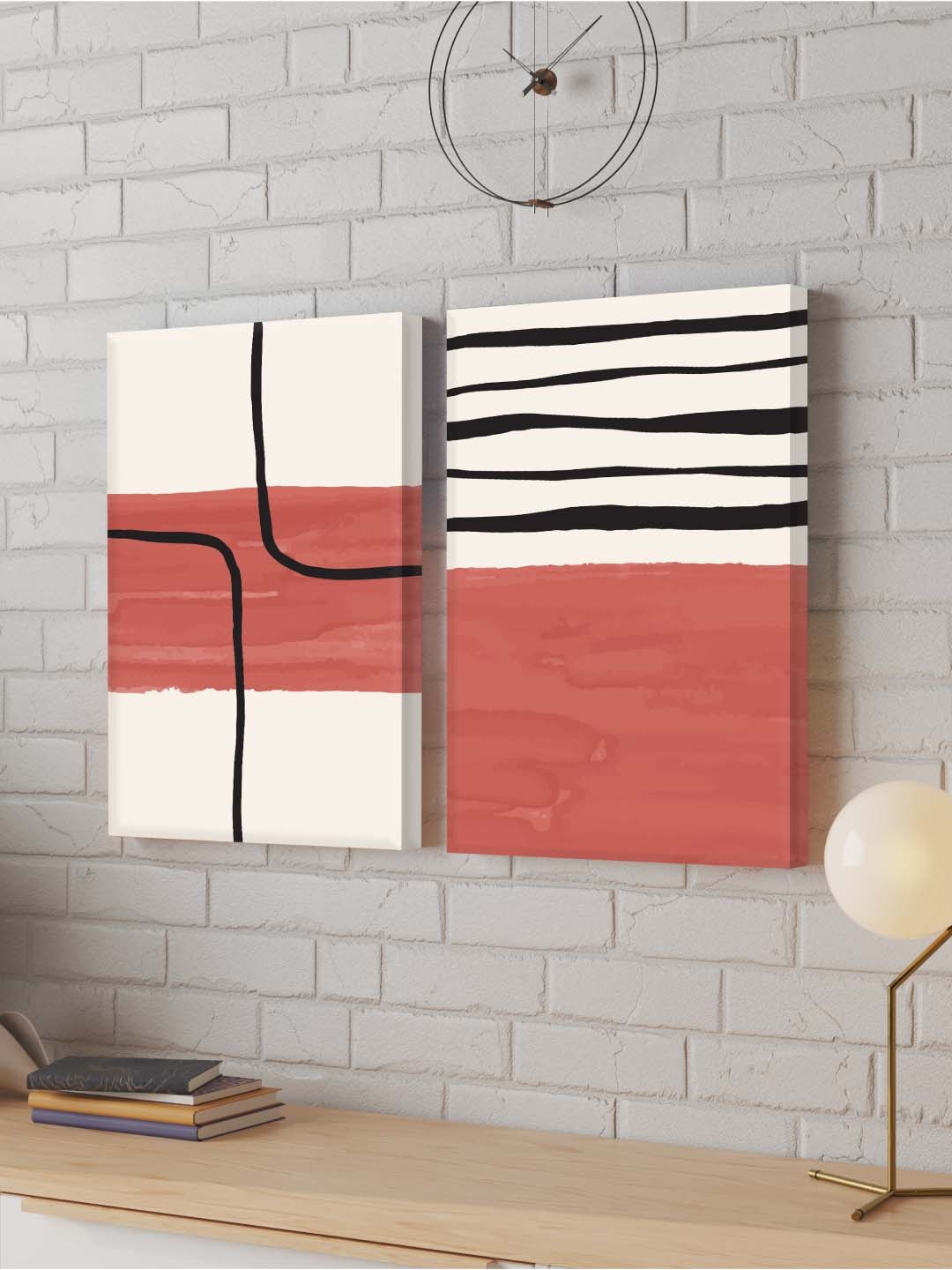 Art Street Red & Black 2 Pieces Geometric Shapes Painted Framed Wall Art
Art Street Red & Black 2 Pieces Geometric Shapes Painted Framed Wall Art