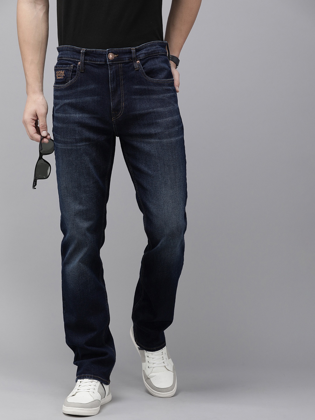 U.S. Polo Assn. Denim Co. Men Blue Harold Slim Straight Fit Light Fade Stretchable Jeans, Navy blue
U.S. Polo Assn. Denim Co. Men Blue Harold Slim Straight Fit Light Fade Stretchable Jeans, Navy blue