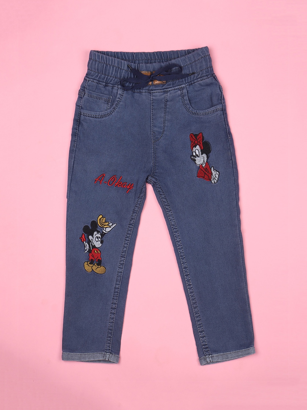 F2M Boys Mickey & Friends Embroidered High-Rise Low Distress Slim Fit Cotton Jeans, Grey
F2M Boys Mickey & Friends Embroidered High-Rise Low Distress Slim Fit Cotton Jeans, Grey