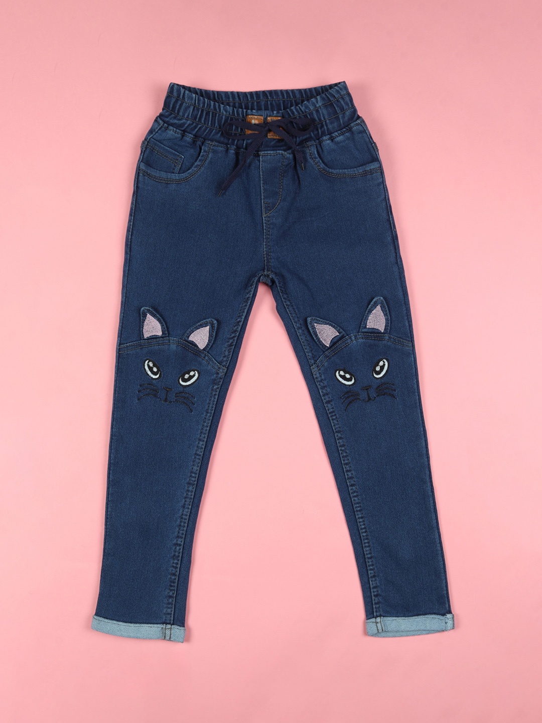 F2M Kids Slim Fit High Rise Clean Look Light Fade Embroidered Stretchable Jeans, Blue
F2M Kids Slim Fit High Rise Clean Look Light Fade Embroidered Stretchable Jeans, Blue