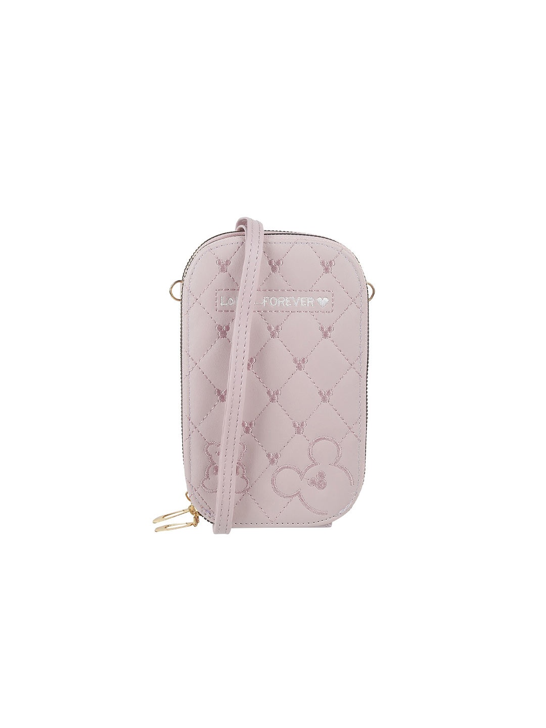 WALKWAY by Metro Embroidered Zip Around Wallet, Beige