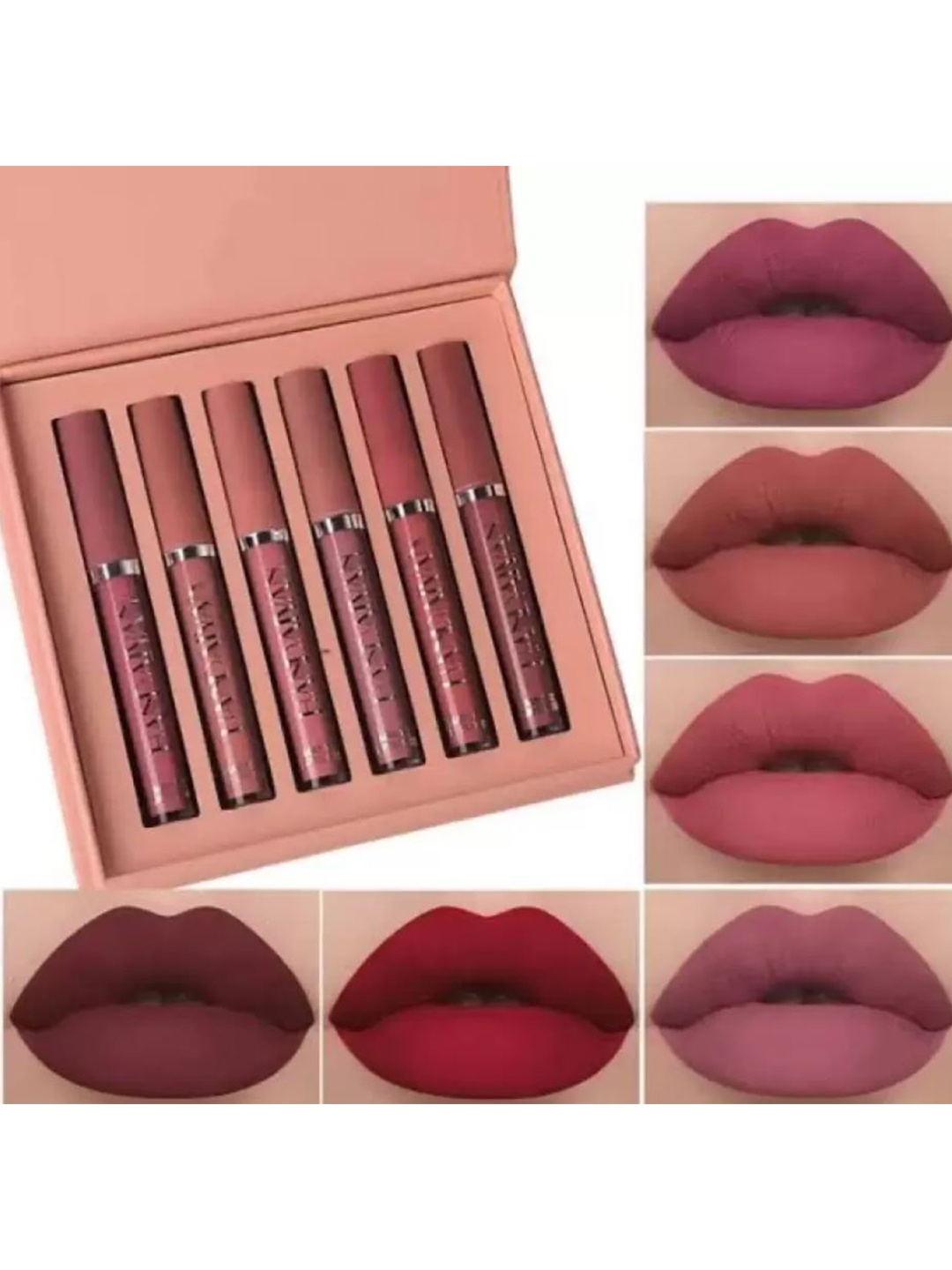 CVB Handaiyan Set Of 6 Waterproof & Long lasting Liquid Matte Lipsticks-15ml each, Red
CVB Handaiyan Set Of 6 Waterproof & Long lasting Liquid Matte Lipsticks-15ml each, Red
