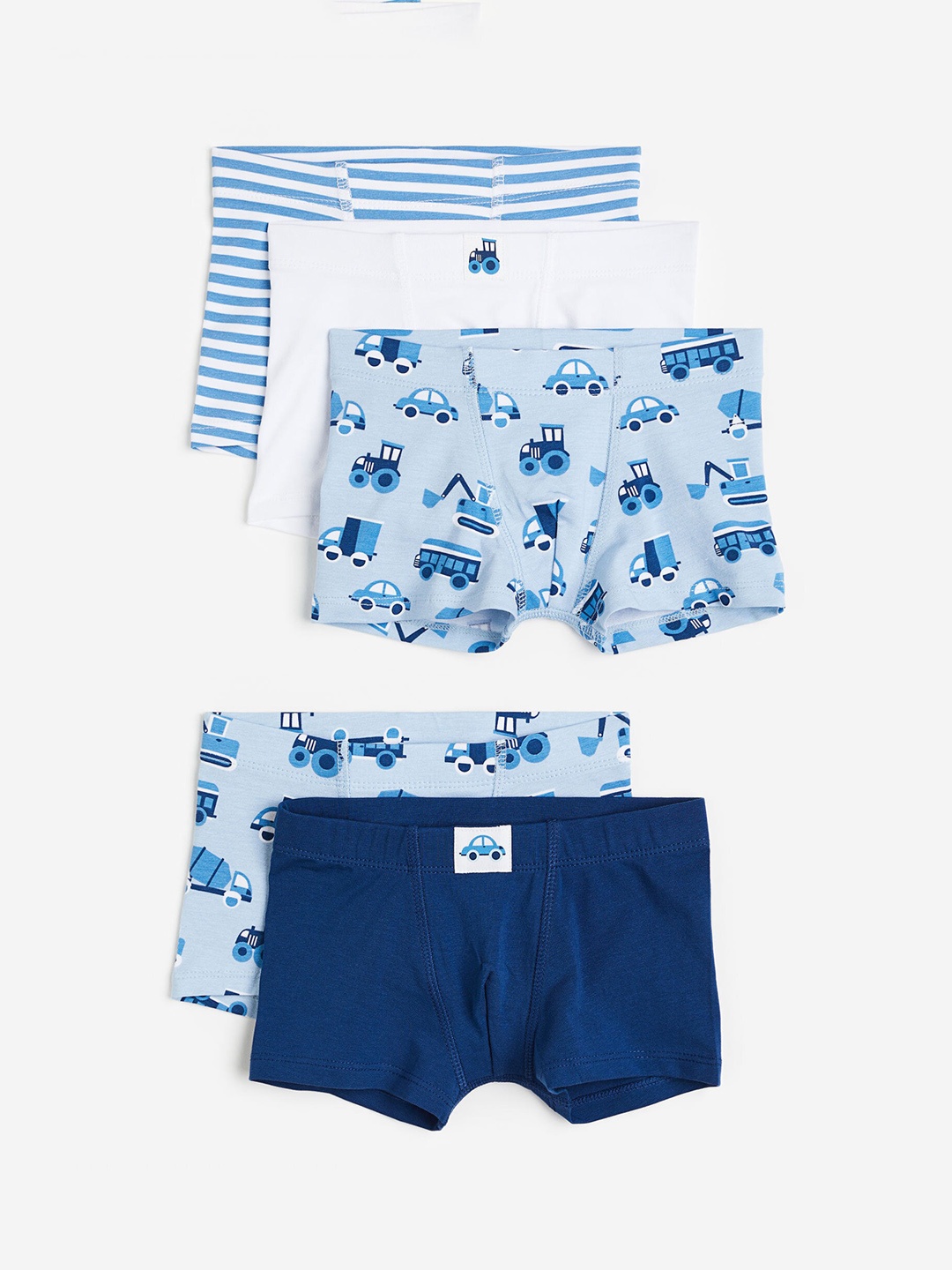H&M Boys 5-Pack Boxer Shorts, Blue