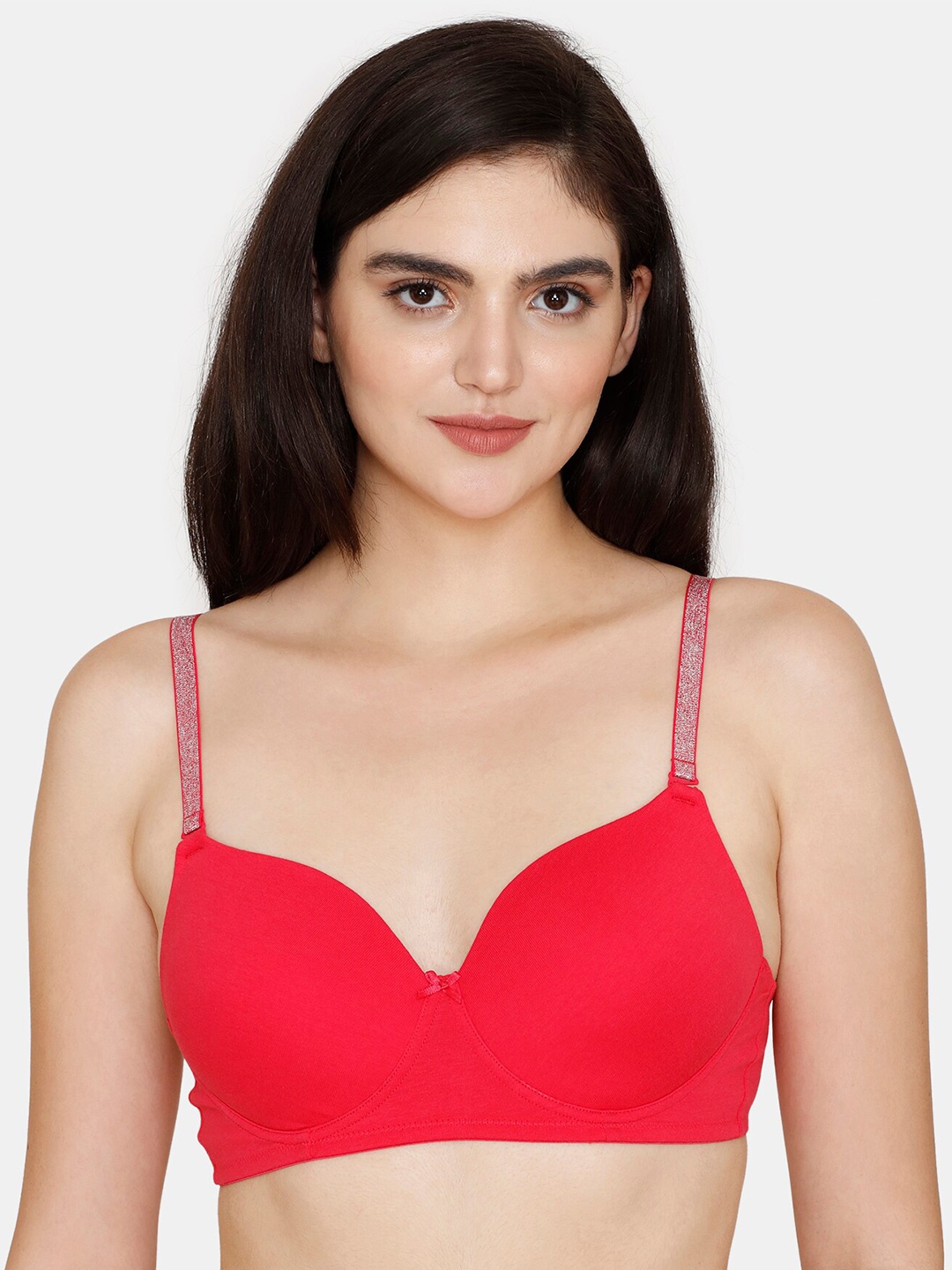 Zivame Half Coverage Lightly Padded T-shirt Bra With All Day Comfort, Red
Zivame Half Coverage Lightly Padded T-shirt Bra With All Day Comfort, Red