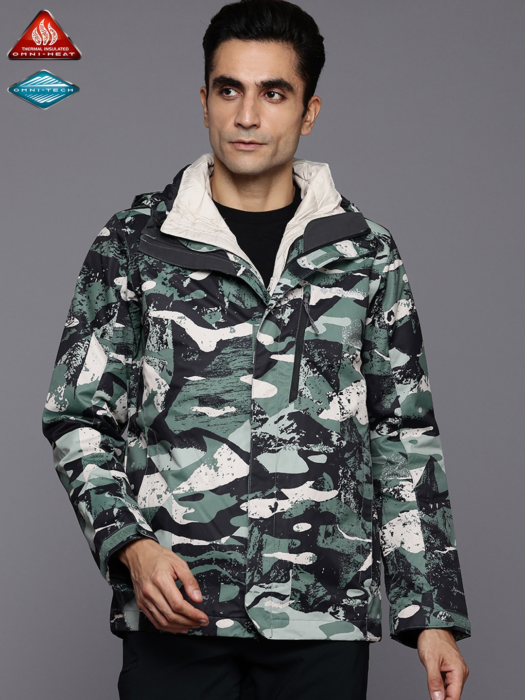 Columbia Men Printed Insulator Whirlibird IV Interchange Trekking-Hiking Jacket, Olive
Columbia Men Printed Insulator Whirlibird IV Interchange Trekking-Hiking Jacket, Olive