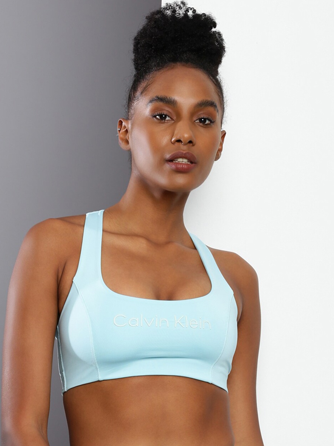 Calvin Klein Underwear Typography Printed Workout Sports Bra With All Day Comfort, Blue
Calvin Klein Underwear Typography Printed Workout Sports Bra With All Day Comfort, Blue