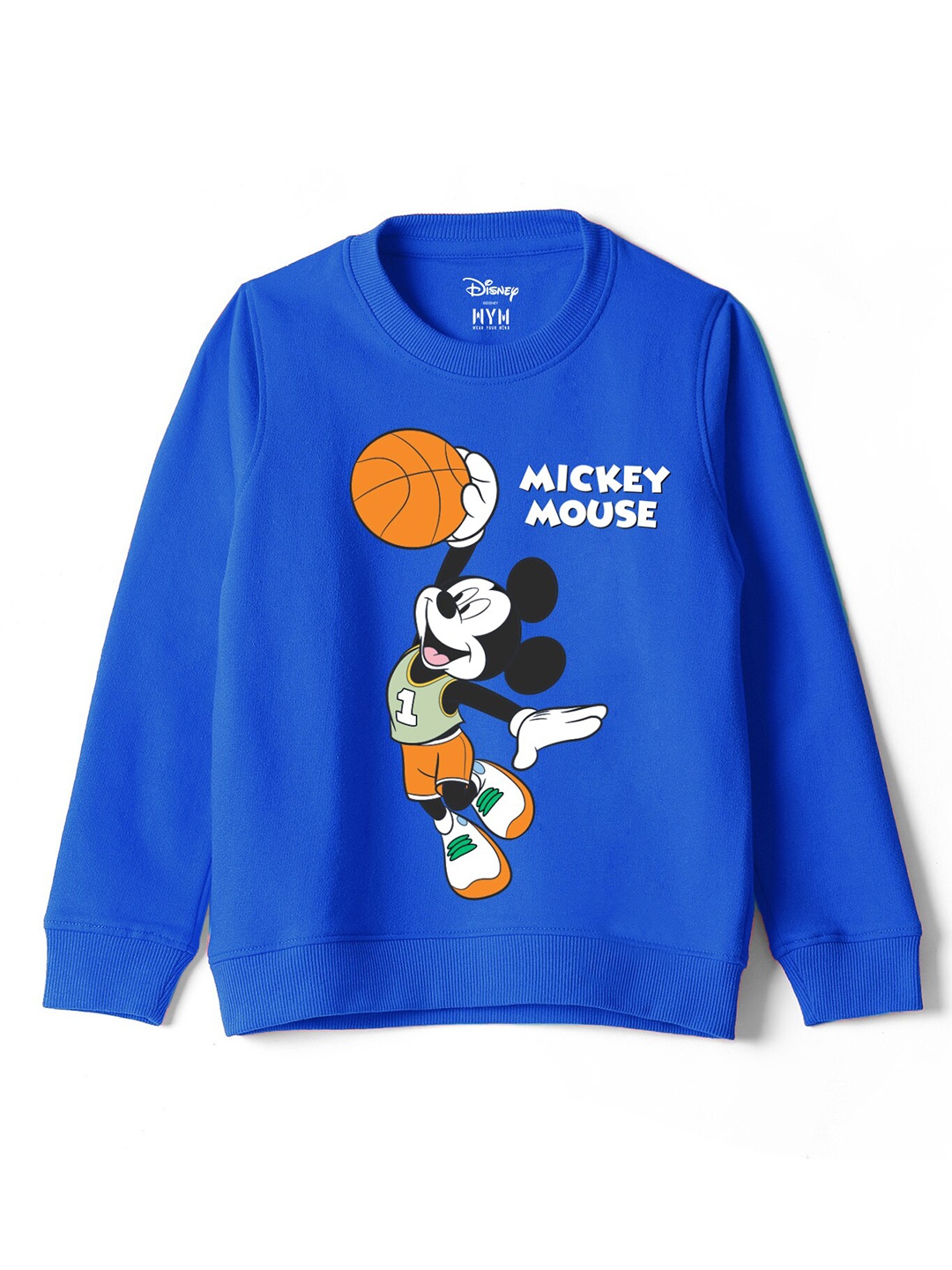 Wear Your Mind Boys Mickey Mouse Graphic Printed Round Neck Cotton Regular Sweatshirt, Blue
Wear Your Mind Boys Mickey Mouse Graphic Printed Round Neck Cotton Regular Sweatshirt, Blue