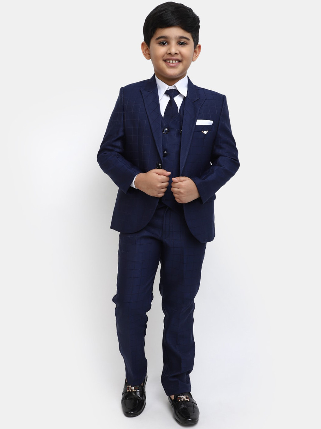 V-Mart Boys Shirt & Trousers with Single-Breasted Blazer, Blue 
V-Mart Boys Shirt & Trousers with Single-Breasted Blazer, Blue