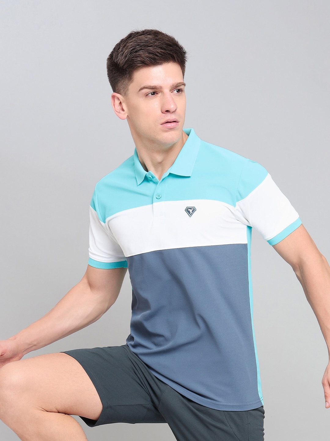 Technosport Slim Fit Colourblocked Polo Collar Antimicrobial Sports T-shirt, Teal
Technosport Slim Fit Colourblocked Polo Collar Antimicrobial Sports T-shirt, Teal