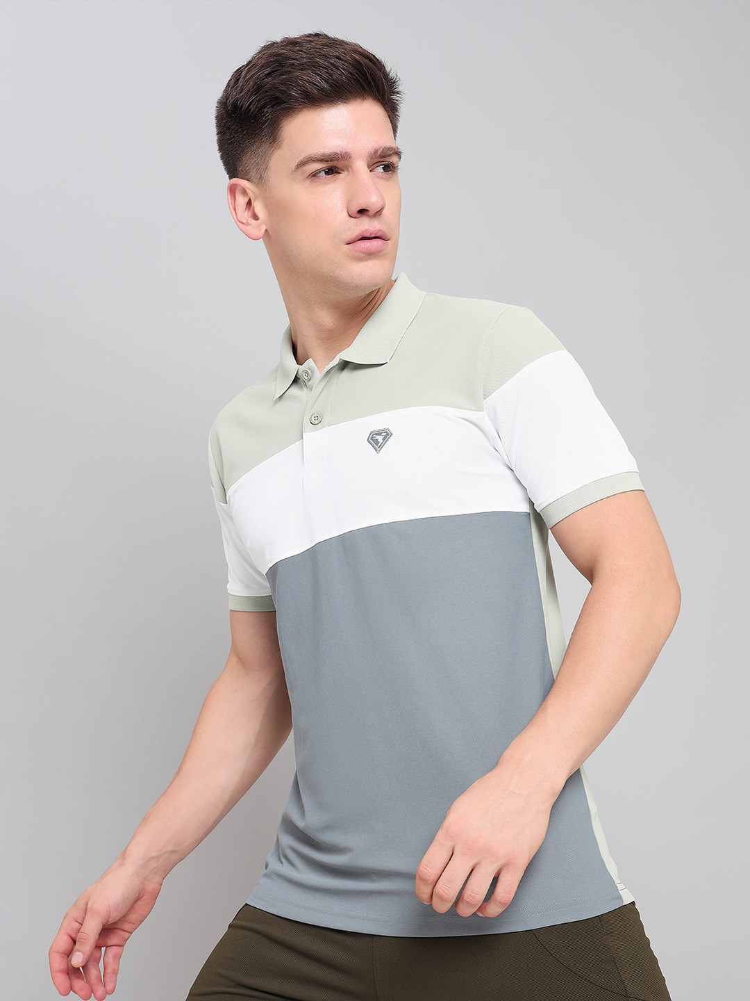 Technosport Slim Fit Colourblocked Polo Collar Antimicrobial Sports T-shirt, Green
Technosport Slim Fit Colourblocked Polo Collar Antimicrobial Sports T-shirt, Green