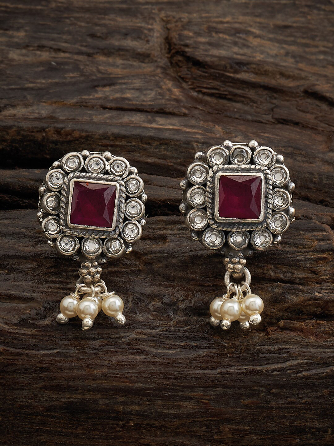 Kushal's Fashion Jewellery 92.5 Pure Silver Rhodium Plated Stone Studded Drop Earrings
Kushal's Fashion Jewellery 92.5 Pure Silver Rhodium Plated Stone Studded Drop Earrings