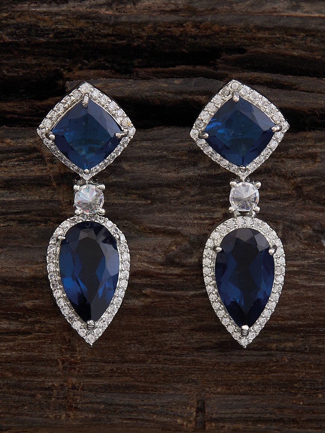 Kushal's Fashion Jewellery Rhodium Plated Sapphire & Cubic Zirconia Drop Earrings, Silver
Kushal's Fashion Jewellery Rhodium Plated Sapphire & Cubic Zirconia Drop Earrings, Silver