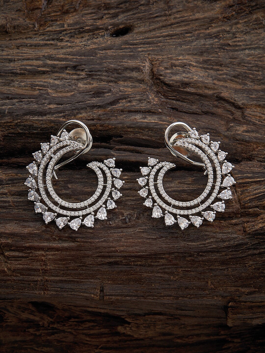 Kushal's Fashion Jewellery Rhodium Plated Cubic Zirconia Studded Stud Earrings, Silver
Kushal's Fashion Jewellery Rhodium Plated Cubic Zirconia Studded Stud Earrings, Silver