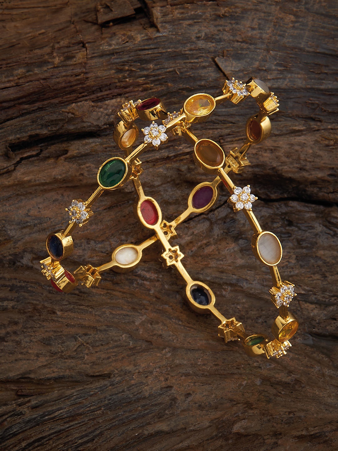 Kushal's Fashion Jewellery Set Of 2 92.5 Silver Gold-Plated Zircon Stone-Studded Bangle
Kushal's Fashion Jewellery Set Of 2 92.5 Silver Gold-Plated Zircon Stone-Studded Bangle