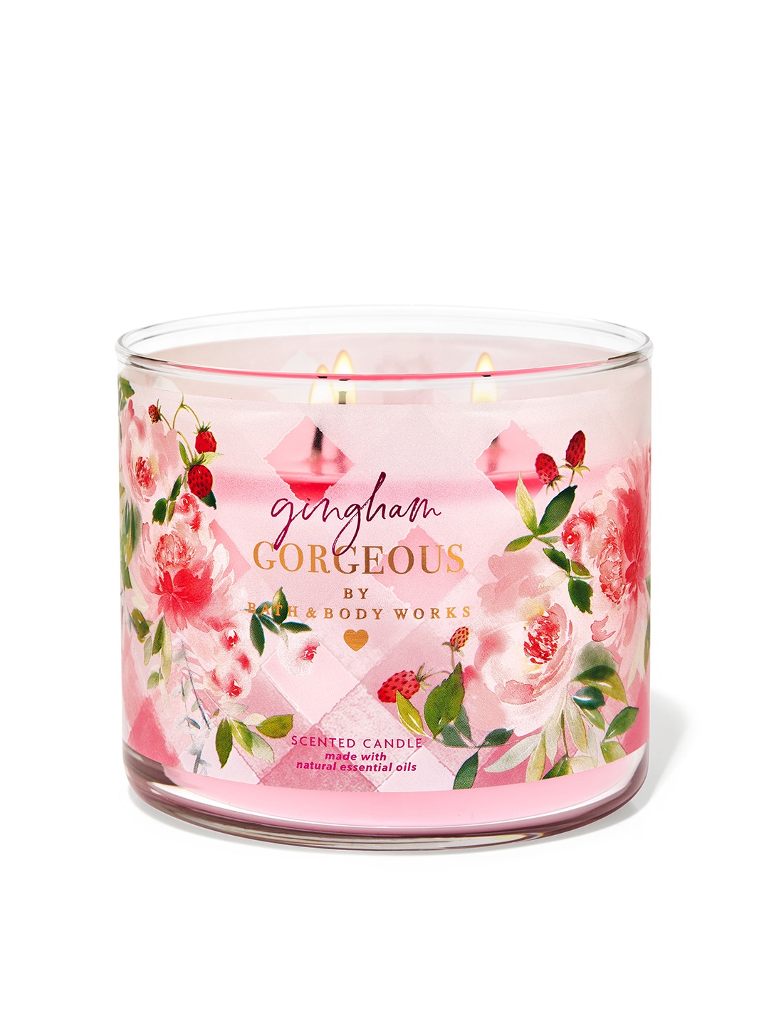 Bath & Body Works Gingham Gorgeous 3-Wick Scented Candle with Natural Essential Oils- 411g, Pink
Bath & Body Works Gingham Gorgeous 3-Wick Scented Candle with Natural Essential Oils- 411g, Pink