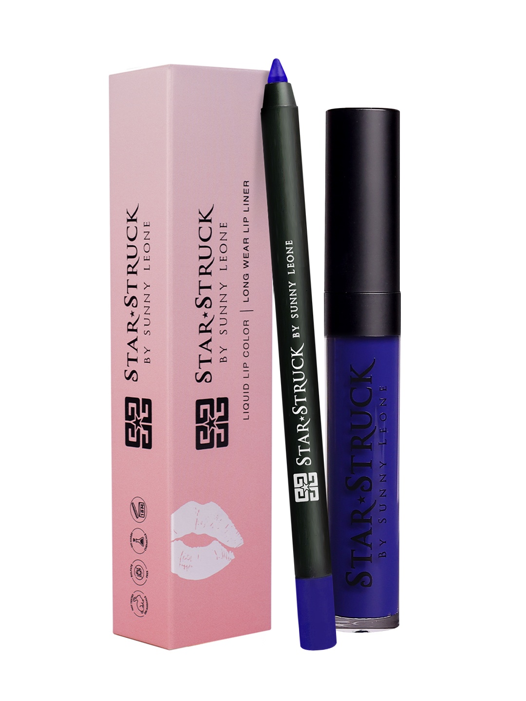 STARSTRUCK BY SUNNY LEONE Long Wear Liquid Lipstick 5.5ml Lip Liner 0.25g - Sapphire, Blue
STARSTRUCK BY SUNNY LEONE Long Wear Liquid Lipstick 5.5ml Lip Liner 0.25g - Sapphire, Blue