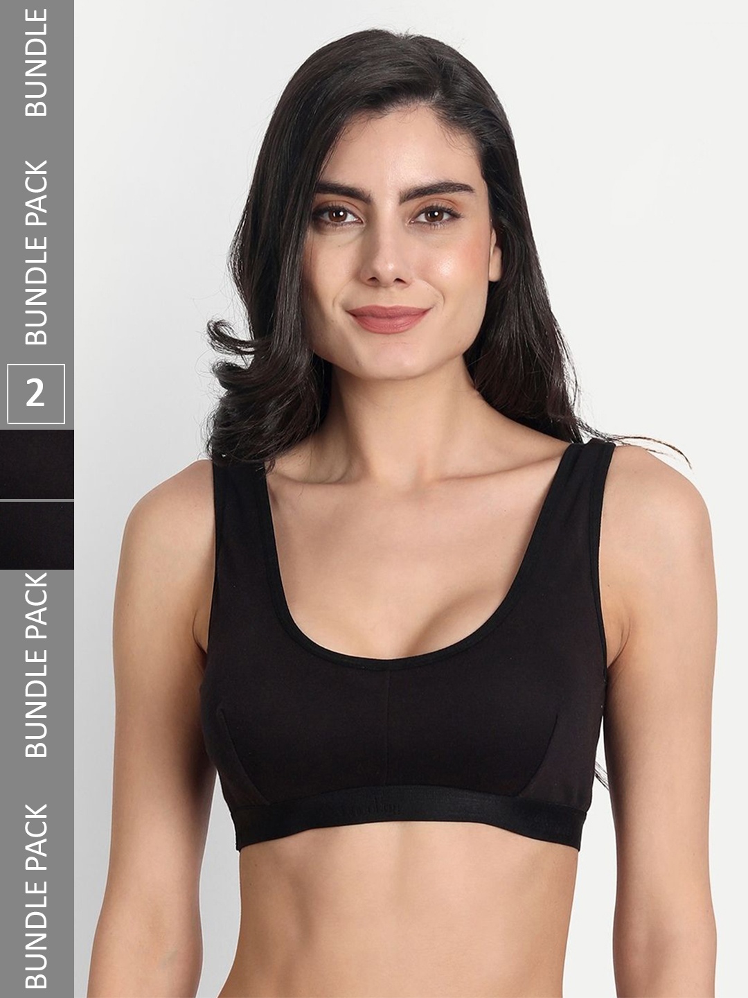 Aimly Pack Of 2 Non-Padded Non-Wired Seamless Cotton Workout Bra With All Day Comfort, Black
Aimly Pack Of 2 Non-Padded Non-Wired Seamless Cotton Workout Bra With All Day Comfort, Black