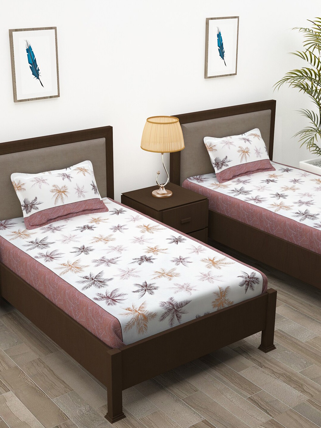 Story@home Spark Gold White Floral Cotton 144 TC 2 Single Bedsheets & 2 Pillow Covers
Story@home Spark Gold White Floral Cotton 144 TC 2 Single Bedsheets & 2 Pillow Covers