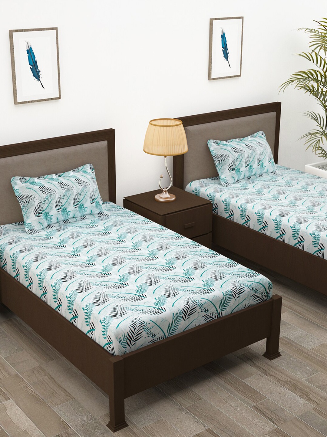 Story@home White & Green Floral Cotton 144 TC 2 Single Bedsheet with 2 Pillow Covers
Story@home White & Green Floral Cotton 144 TC 2 Single Bedsheet with 2 Pillow Covers