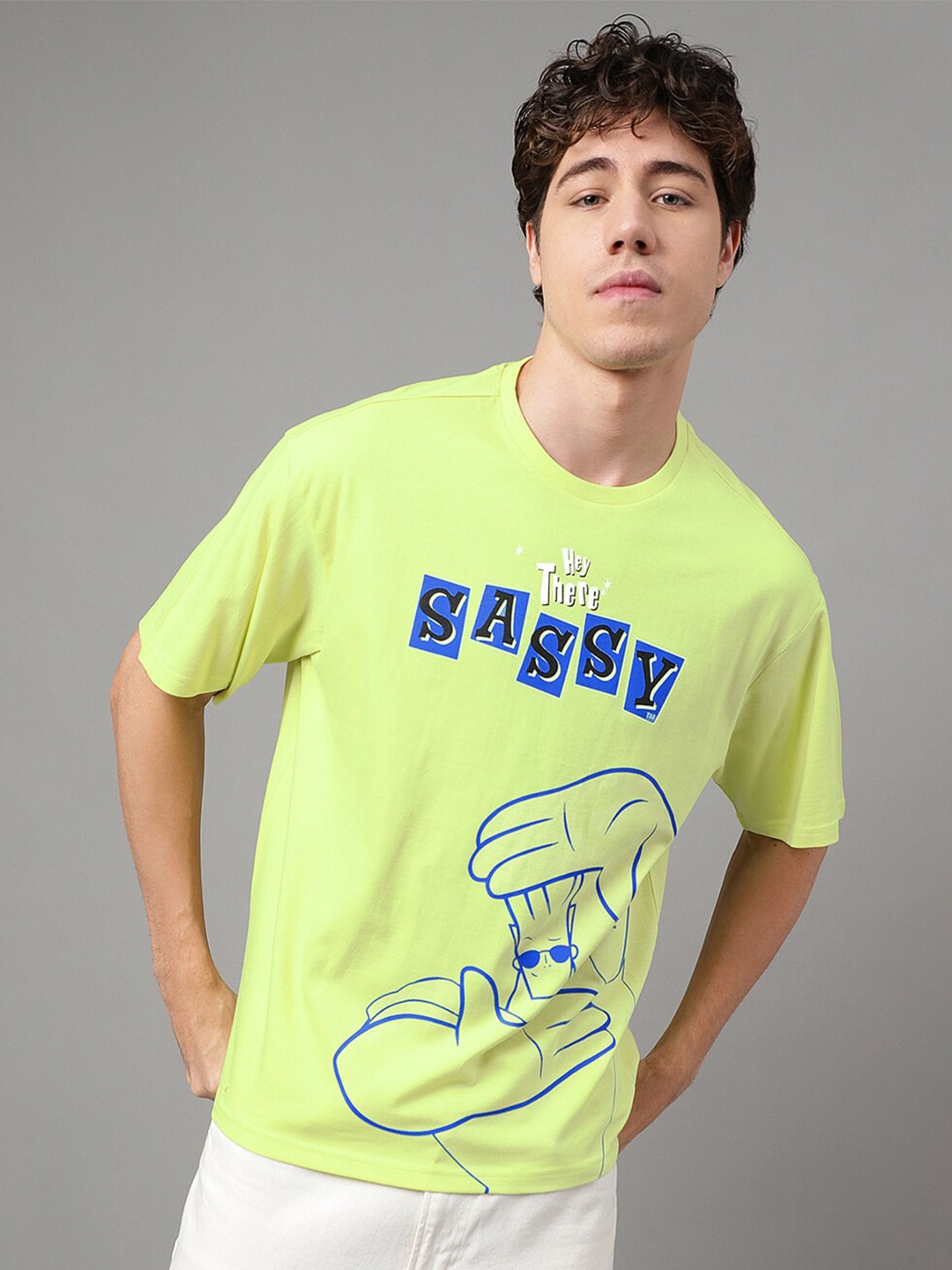 Free Authority Johnny Bravo Graphic Printed Pure Cotton Loose-Fit Casual T-shirt, Green
Free Authority Johnny Bravo Graphic Printed Pure Cotton Loose-Fit Casual T-shirt, Green