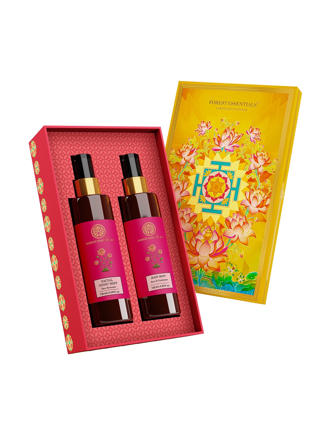 Forest Essentials Refreshing Duo Rose Gift Box 2 Pcs Gift Set - Face Toner & Body Mist, Pink
Forest Essentials Refreshing Duo Rose Gift Box 2 Pcs Gift Set - Face Toner & Body Mist, Pink