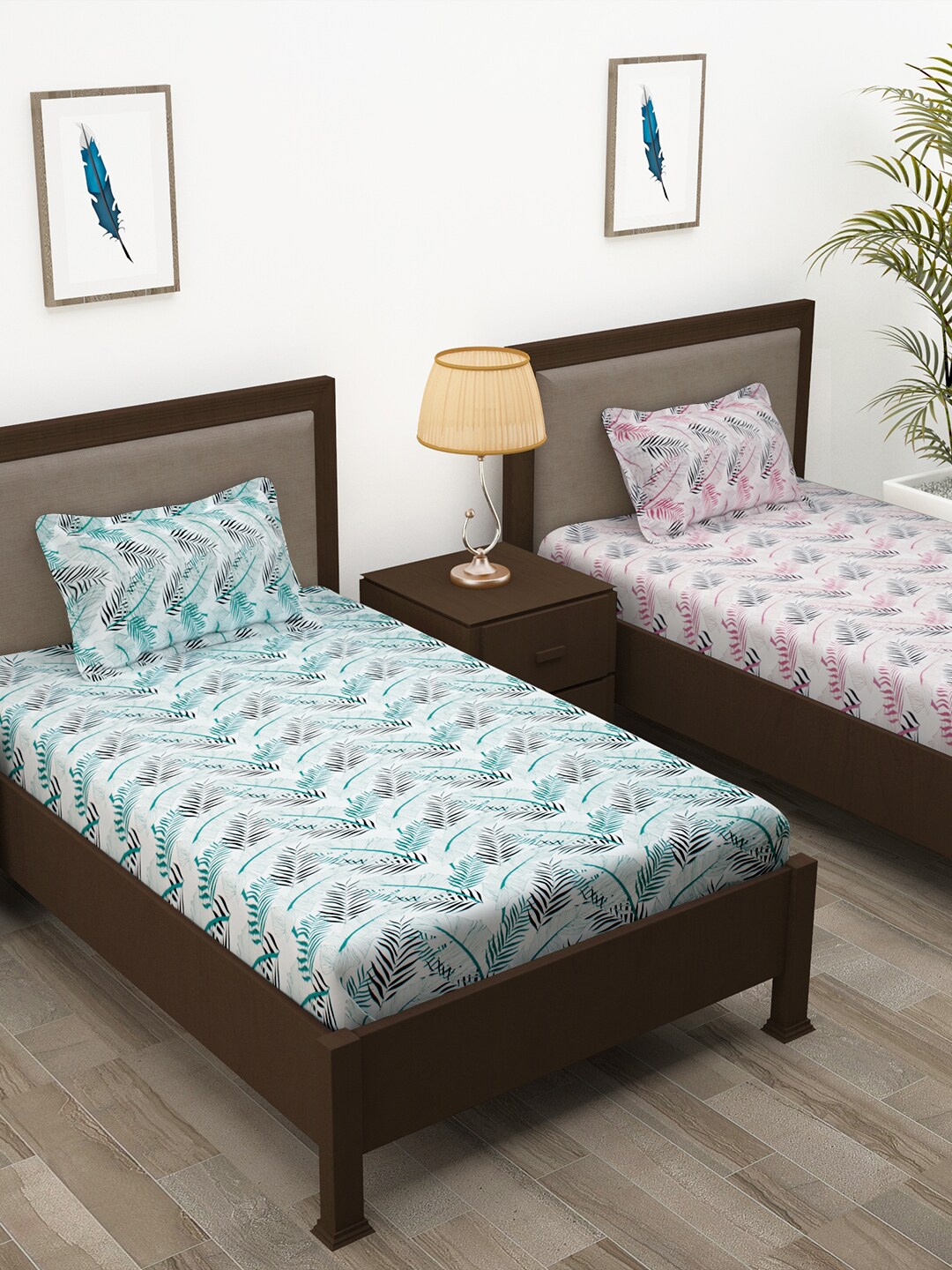 Story@home Green & Pink Printed Cotton 144 TC 2 Single Bedsheet with 2 Pillow Covers
Story@home Green & Pink Printed Cotton 144 TC 2 Single Bedsheet with 2 Pillow Covers