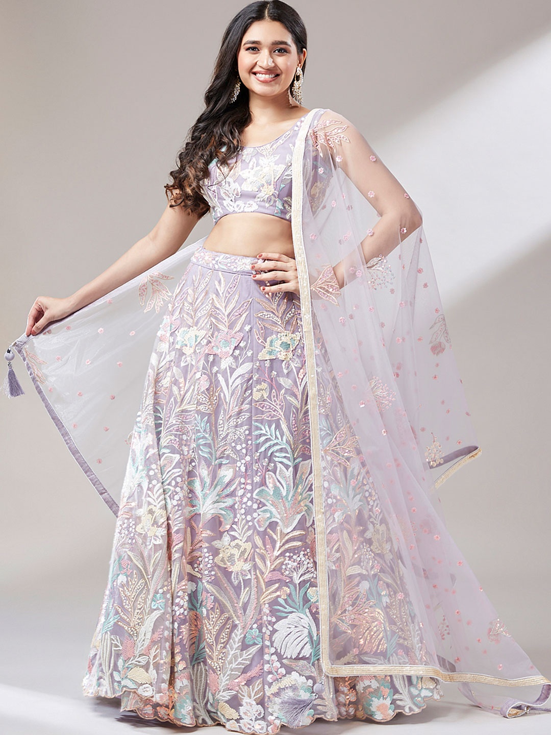 panchhi Embroidered Sequinned Semi-Stitched Lehenga & Unstitched Blouse With Dupatta, Mauve
panchhi Embroidered Sequinned Semi-Stitched Lehenga & Unstitched Blouse With Dupatta, Mauve